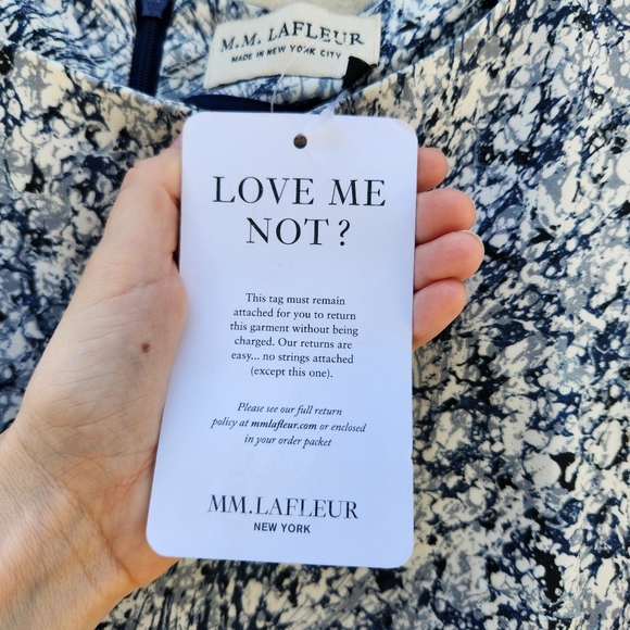 M.M.LaFleur Sarah 4.0 Dress in Indigo Marble - Picture 13 of 14